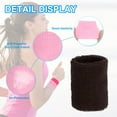 thumbnail image 3 of Uxcell Wrist Sweatbands Sports Wrist Bands for Men & Women Athletic Absorbent for Basketball Football Tennis Running Dark Brown, 3 of 6