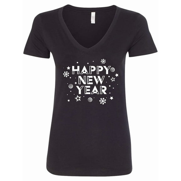 Inktastic Happy New Year Women's V-Neck T-Shirt