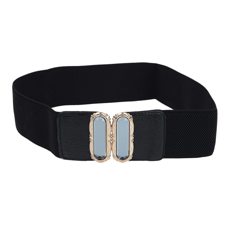 Premium Gold Medallion Crystal Buckle Wide Elastic Stretch  display picture 3