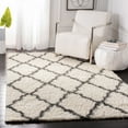 thumbnail image 2 of SAFAVIEH Daley Geometric Plush Shag Area Rug, Ivory/Dark Grey, 11' x 15', 2 of 7