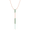 Rose Gold, variant on Designer Emerald Stick Drop Gold Plated Pendant Gift For Congratulation || Ali Baba Jewellery