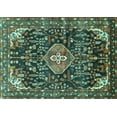 thumbnail image 1 of Ahgly Company Machine Washable Indoor Rectangle Persian Turquoise Blue Traditional Area Rugs, 6' x 9', 1 of 4