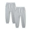 thumbnail image 2 of BRGZLK 2pc Boys Sweatpants Cotton Youth Kids Soft Cold-proof Pocket Drawstring Elastic Bottom Joggers Casual Pants Gray 11-12 Years, 2 of 5