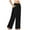 Black, variant on Solid Color Womens Wide Leg Yoga Pants High Waisted Side Slit Joggers Casual Loose Sweatpants With Pockets Trousers Daily Relaxed Fit Breathable Bottoms