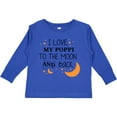 thumbnail image 3 of Inktastic I Love My Poppi to the Moon and Back Boys or Girls Long Sleeve Toddler T-Shirt, 3 of 5
