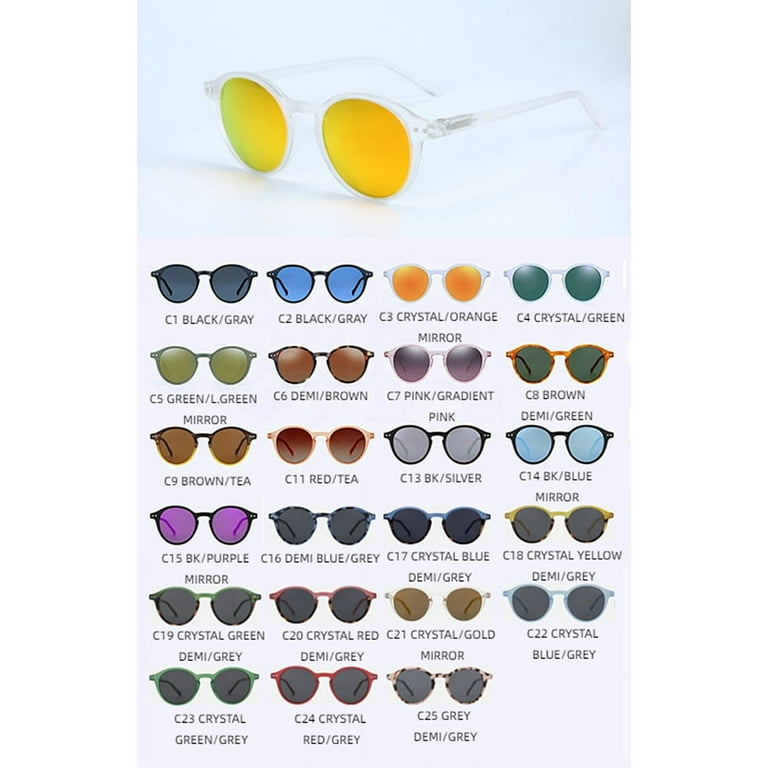 Small Round Sunglasses for Men Women Vintage Retro Polarized  display picture 2