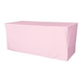 thumbnail image 1 of LA Linen TCpop-fit-72x30x30-PinkLgtP37 2.23 lbs Polyester Poplin Fitted Tablecloth, Light Pink, 1 of 1
