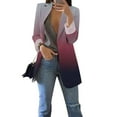 thumbnail image 2 of Vedolay Womens Fall Tops Women's Fashion 2023 Casual Long Sleeve Open Front Work Blazer Jackets with Pockets,Hot Pink XL, 2 of 5