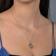 thumbnail image 4 of Jewelili Sterling Silver with Parent and one Child Family Pendant Necklace, 18" Cable Chain, 4 of 6