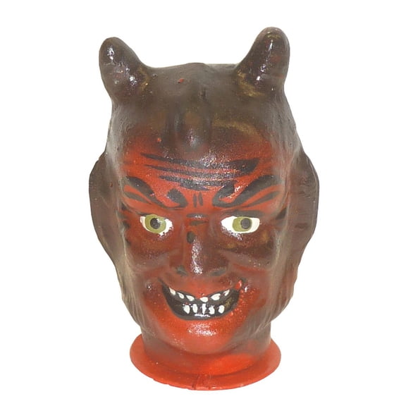 Alexander Taron 4" Orange and White Unique Devil Schaller Paper Mache Candy Container