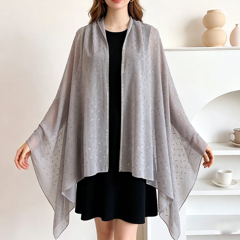 formal dress wraps Women's Soft Sheer Lace Evening Shawls, Elegant Wedding Wraps, Lightweight Scarf Accessories for Party Prom Events,Gray Launchdate:2026-05-04