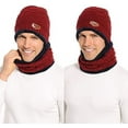 thumbnail image 6 of Sinhoon Mens Womens Winter Beanie Hat Scarf Set Warm Knit Hat Thick Fleece Lined Winter Cap Neck Warmer for Men Women, 6 of 12