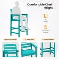 thumbnail image 3 of LOYALICE 3PC Wider-Size Outdoor Bar Stools, Oversize Tall Adirondack Chiar, Plastic Balcony Chair Set, Patio Furniture Set, Turquoise, 3 of 10