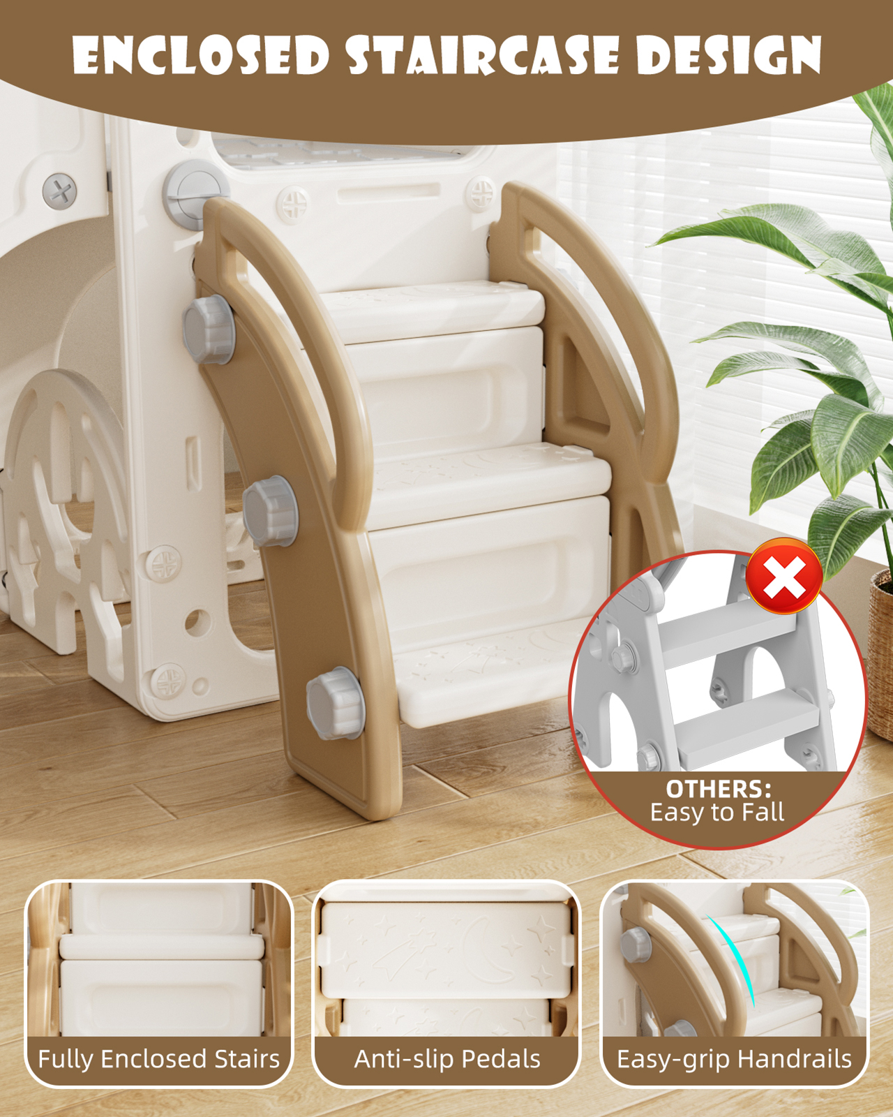 Korimefa 7-in-1 Toddler Slide Playset photo 6