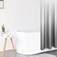 thumbnail image 5 of Textured Fabric Bath Shower Curtain, Polyester Ombre Shower Curtains for Bathroom, Waterproof Shower Curtain Liner with 6 Hooks,Machine Washable (36 x 72 inch, Silver Gray), 5 of 6