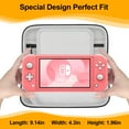 thumbnail image 6 of BOVKE Carrying Case for Nintendo Switch Lite with 8 Card Slots for Game Cartridges, Extra Mesh Pocket for Charging Cables, Power Bank, Earbuds and Other Accessories, Black, 6 of 7