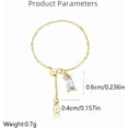 thumbnail image 5 of Tiny  925 Sterling Silver Stacking Ring for Women Cubic Zirconia Geometry Adjustable Link Chain Tassel Wedding Band Promise Engagement Rings Fashion Jewelry, 5 of 5