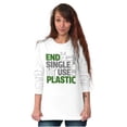 thumbnail image 4 of Save the Planet Go-Green Earth Day Plus Size Long Sleeve Graphic Tee Shirt Brisco Brands 2X, 4 of 5
