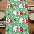 thumbnail image 5 of Table Runners 72 Inches Long Dress Scarves, Merry Christmas Farmhouse Kitchen/Dining Table Runner, Coffee Tablerunners, Santa Claus Xmas Winter Leaves Snowflake Green 16x72 Inch, 5 of 9