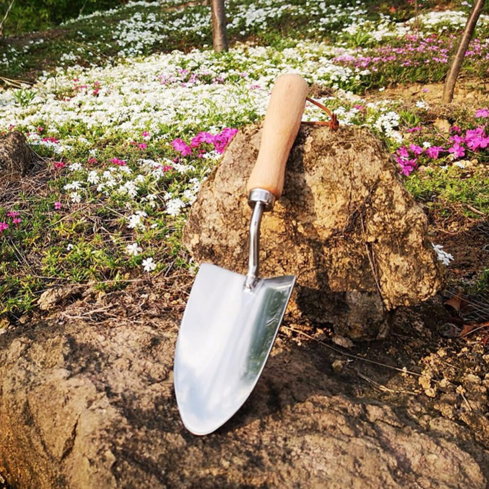 Metal Plant Gardening Hand Shovel Spade Flower Soil Planting Trowels Garden Tool 