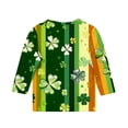 thumbnail image 4 of CLOISE Kids Girls Boys Pullover Tops 3/4 Sleeve St Patricks Day Green Shirts Crewneck Holiday Irish Themed Tshirt Holiday Blouses, 4 of 5