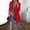 Wine, variant on HuaLeiMao Dress Coats for Women Elegant Large Size Solid Color Suit Jacket with Pockets Casual Breathable Long Sleeve Cardigan