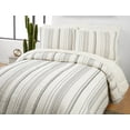 thumbnail image 3 of Better Homes & Gardens Ticking Stripe Cotton Pillow Shams, Off-White, Standard (2 Count), All Ages, 3 of 11
