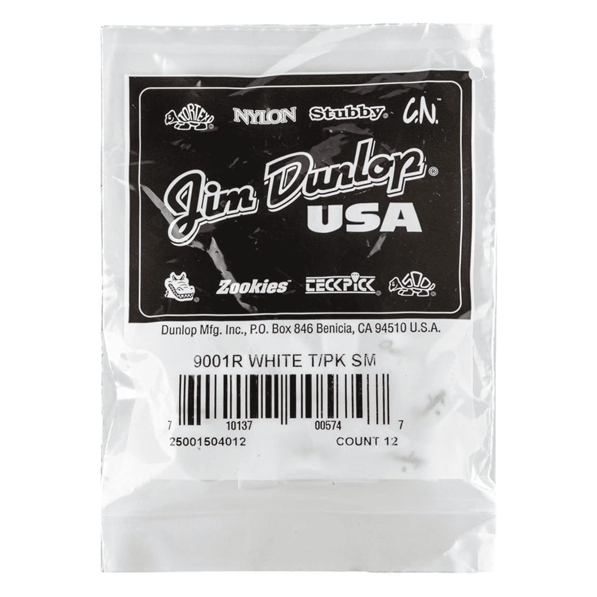 Dunlop Plastic Guitar Thumbpicks, Small, White, 12-Pack