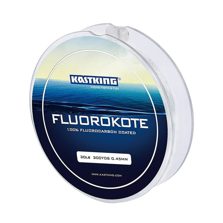 KastKing FluoroKote Fishing Line - 100% Pure Fluorocarbon Coated -  300Yds/274M Premium Spool - Upgrade from Mono and Perfect Substitute for  Solid Fluorocarbon Line 