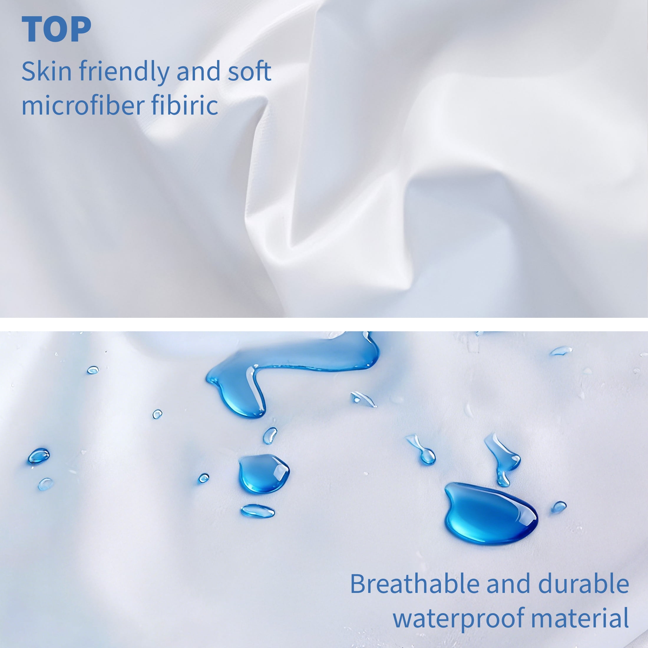 CISILOV Queen Size Waterproof Mattress Protector, Soft Microfiber Noiseless Waterproof Mattress Cover, Deep Pocket Fits 2-10 Inch Mattress, Hypoallergenic Bed Mattress Protector for Kids Pets