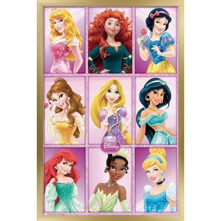 Disney Princess - Grid Wall Poster, 22.375" x 34", Framed