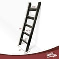 Hallops Blanket Ladder 5 ft Rustic Farmhouse Decor Thick Black