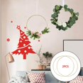 thumbnail image 2 of Metal Floral Hoop Frame Flower Ring Dream Catcher Wreath Hanging Wedding Party Decor 25cm, 2 of 9