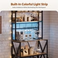 thumbnail image 4 of Yaheetech 5 Tier Industrial Kitchen Baker's Rack with Power Outlets, Rustic Brown, 4 of 8