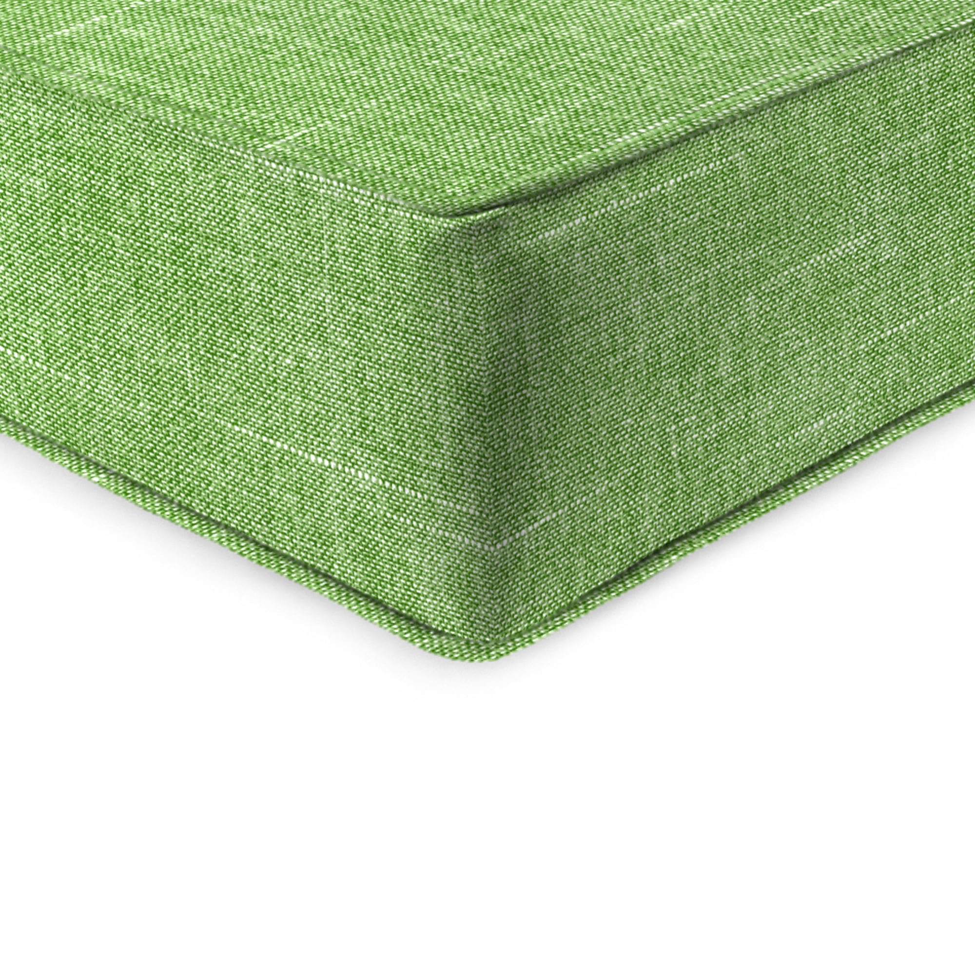 Jordan Manufacturing 46.5" x 24" Tory Palm Green Crosshatch Rectangular Outdoor Deep Seat Chair Cushion Set with Welt
