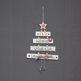 thumbnail image 1 of Taian Navidad árbol de Navidad de madera Puerta de Navidad Decoración colgante Campanas de viento Carta Placa Colgante Campana de Navidad Colgante - Blanco + Gris ZefeiWu 1327533553735, 1 of 1
