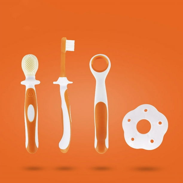 Bilibaby 4Pcs Set Baby Tongue Cleaner/Safety Guard+Scraper Newborn+Soft