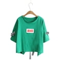 thumbnail image 4 of Camiseta casual de mujer con cuello redondo, media manga, blusa de algodón suelta para chica kenally AP001743-02, 4 of 7