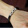 thumbnail image 3 of To My Man, Infinity Leather Bracelet Husband Gift for Wife I Love You Forever and Ever Bracelet Boyfriend Anniversary Birthday Christmas Father Gift for Men, 3 of 6