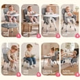 thumbnail image 4 of HARPPA 8-in-1 Baby High Chair, Convertible Feeding Chair for Babies and Toddlers, Gray, 4 of 11