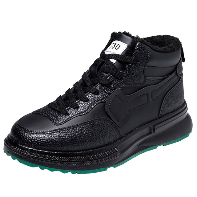 Bottes de Neige pour Hommes - Pack de Neige pour Hommes Randonnée Neige Hommes Polyvalent Cuir Chaud Décontracté Hommes Neige avec Semelles Larges Respirantes Douces Hommes Neige