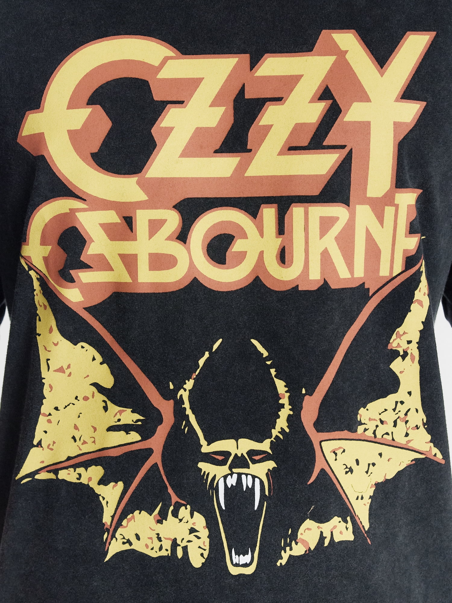 Ozzy Osbourne Men's Mineral Washed Boxy Fit Front and Back Graphic Tee Shirt, Sizes XS-4XLT