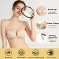 thumbnail image 3 of Honeysea Adhesive Bra Strapless Sticky Invisible Push up Silicone Bra for Backless Dress with Nipple Covers, 3 of 6