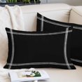 thumbnail image 2 of Pure Black Pillow Covers Queen, Simple Solid Color Soft Brushed Microfiber Breathable Throw Pillow Covers, Decorative Pillowcase with Zipper for Couch Sofa Bedroom Living Room 20"x30", 2 of 9