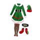thumbnail image 2 of Disfraz de elfo navideño para cosplay con medias a rayas para vestir a niños elegantes con 110, 2 of 9