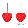 thumbnail image 3 of Kdkad Multicolor Valentine's Day Heart Shaped Fabric Pendants, 2Pcs 1.57in/4cm 3D Foam Hearts, Romantic Hanging Ornaments for Valentine's Day Wedding Engagement Party Home Decorations, 3 of 6