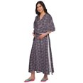 thumbnail image 2 of Moomaya Women Cotton Maternity Kimono Kaftan Long Maxi Dress Clothing, 2 of 5