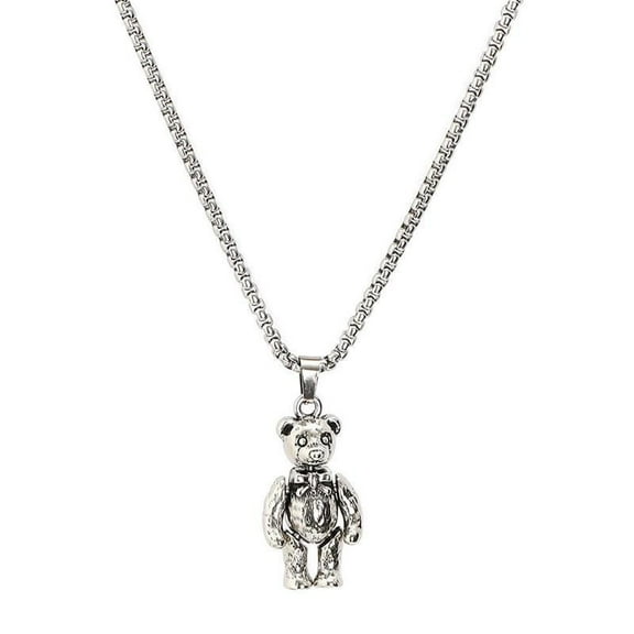Fashionable Movable Bear Shape Necklace Pendant Necklace Versatile Sweater Chain