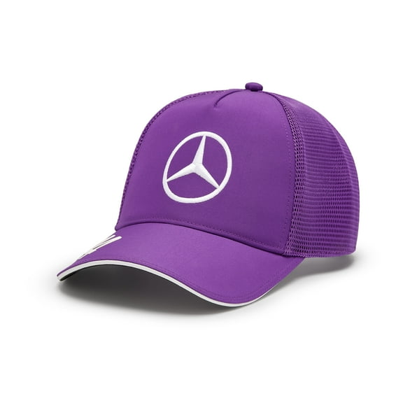 Mercedes Teamwear Sport Polyester F1 Baseball Cap, Purple, 1 Count