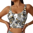 thumbnail image 2 of Uemuo Tulips Flowers Pattern Women's Sports Bra - High Impact Support, Breathable, and Comfortable Athletic Bra for Running, Yoga, and Workouts, 2 of 9